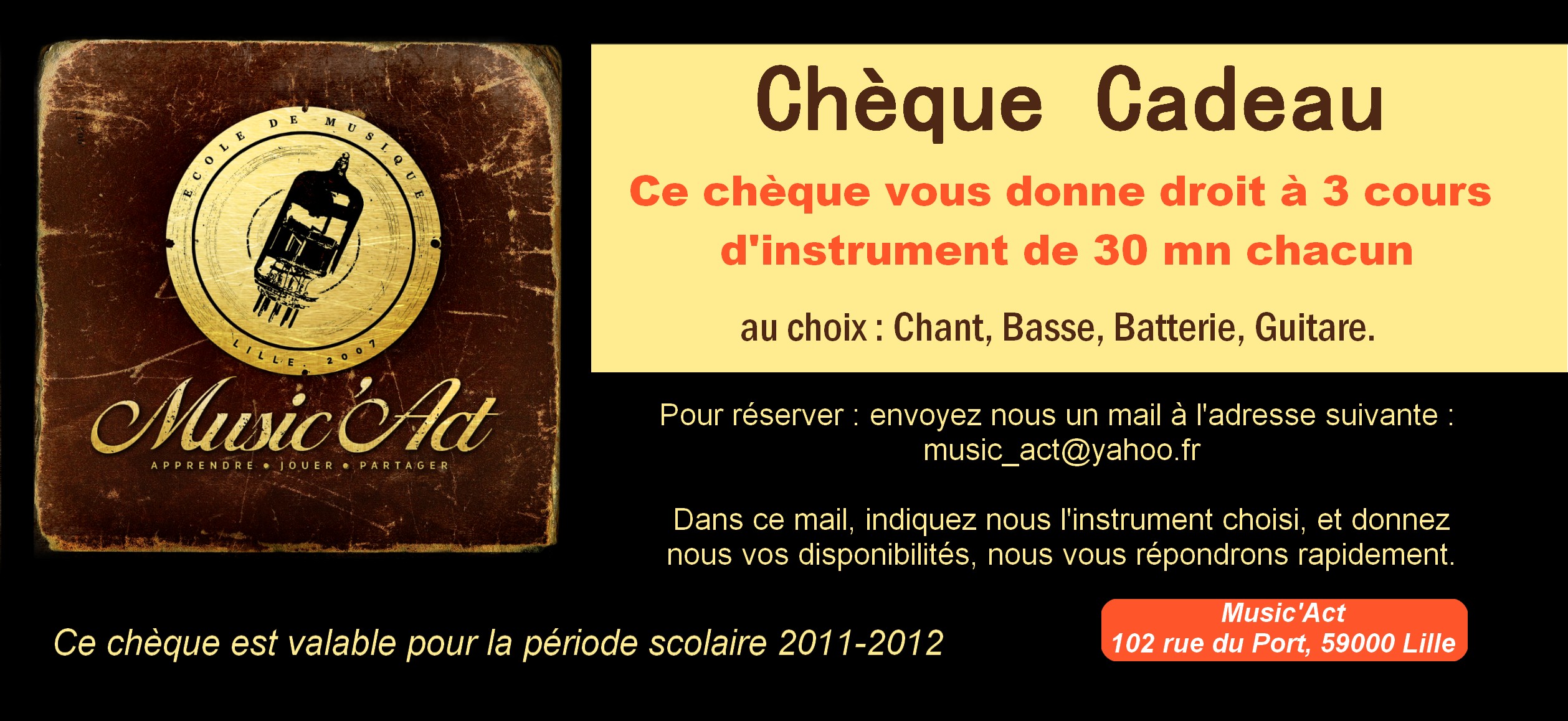 Cheque cadeau